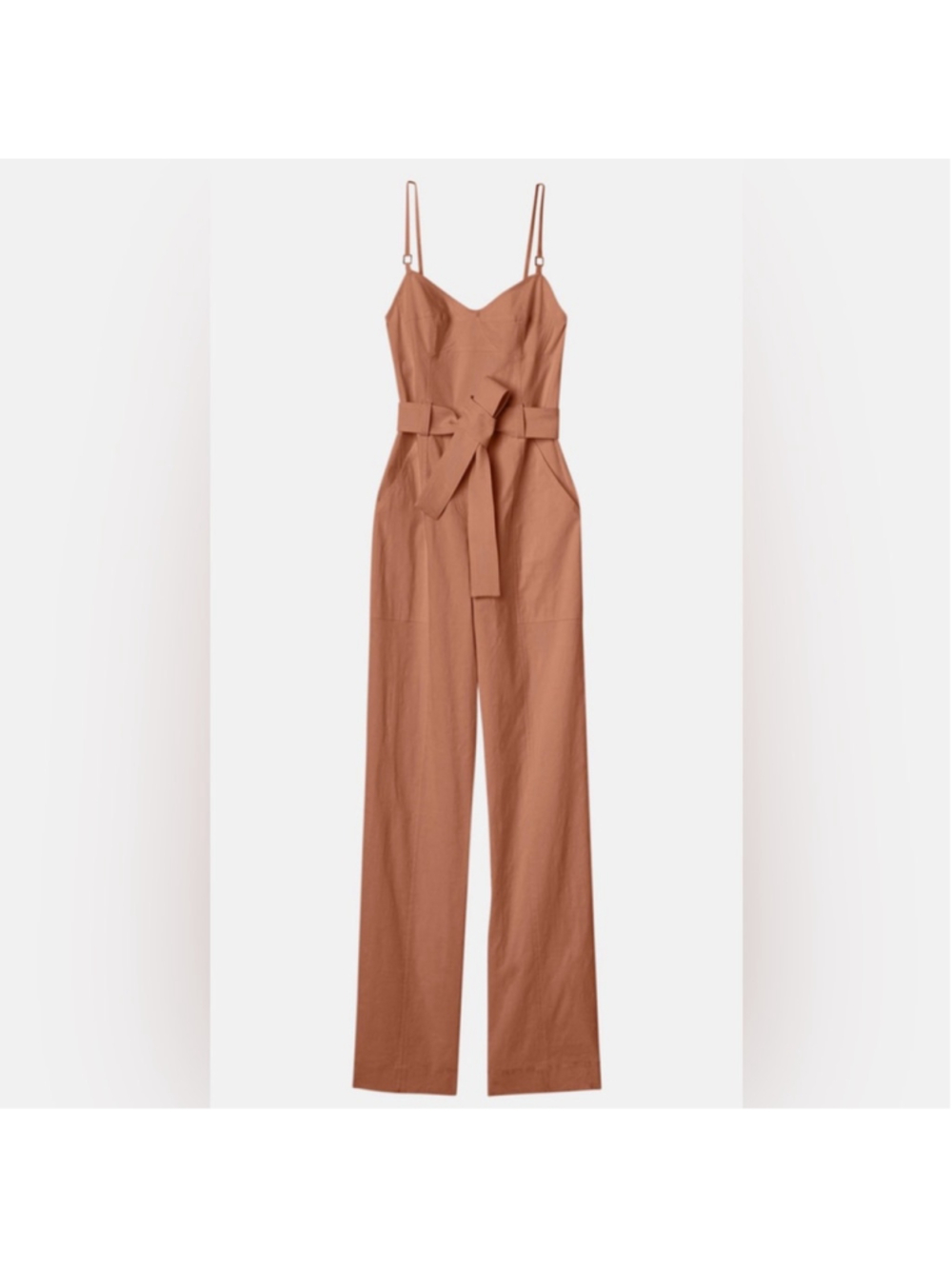 A.L.C. Mila Tan Jumpsuit, Noisette - Picture 3 of 11